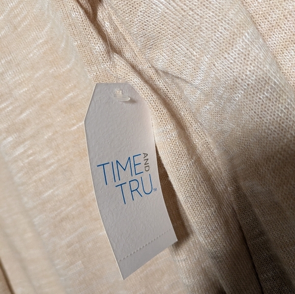 Time And Tru Nwt Women's Beige Sweater Size Xl - Picture 5 of 8